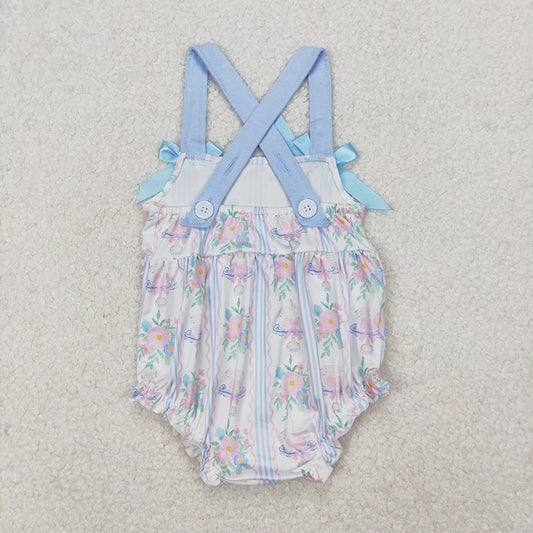 Baby Infant Girls Flowers Cakes Straps Bows Rompers