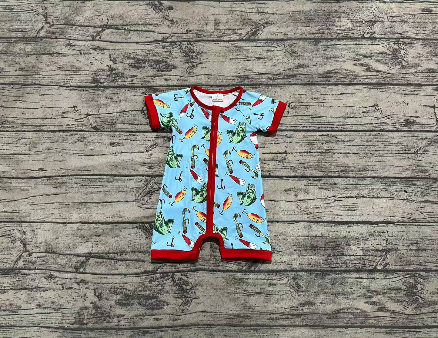Baby Infant Boys Fishing Float Zip Rompers