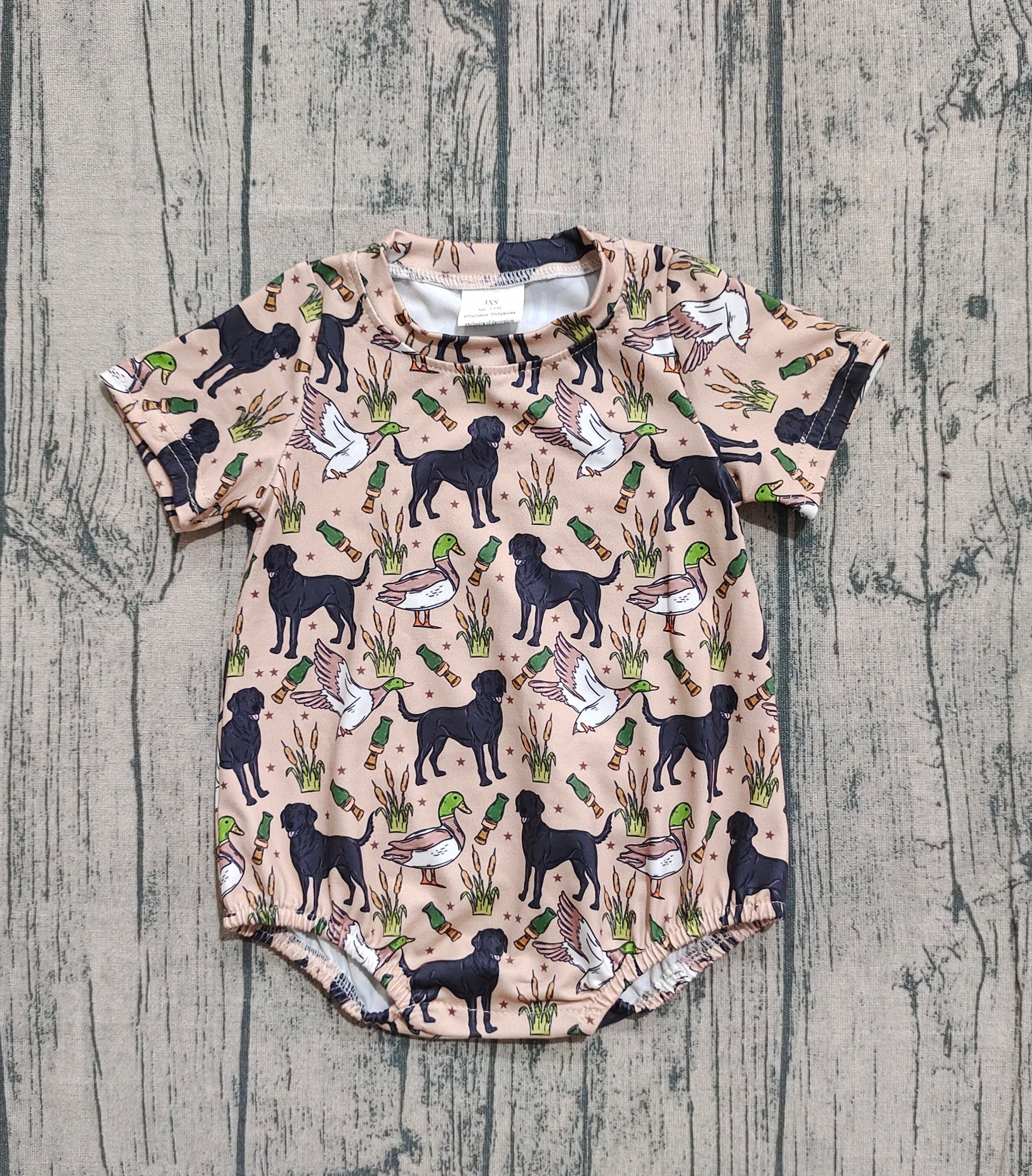 Baby Infant Boys Dog Duck Calls Hunting Rompers