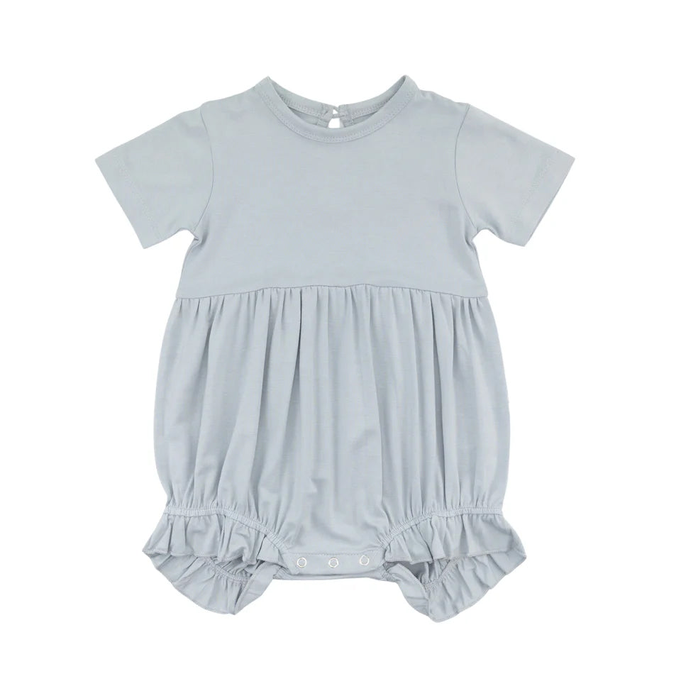 Baby Infant Girls Summer Light Blue Short Sleeve Rompers preorder