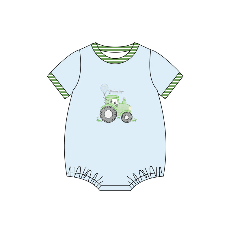 Baby Infant Boys Truck Short Sleeve Rompers preorder