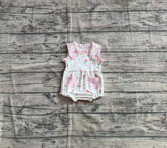 Baby Infant Girls Mermaid Straps Rompers