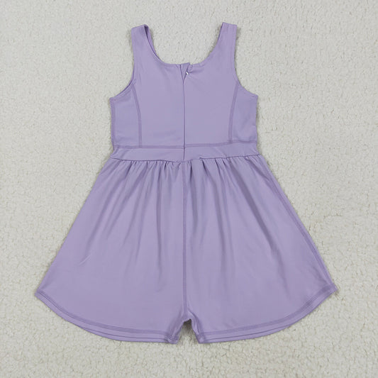 Baby Girls Lavender Sleeveless Yoga Jumpsuits