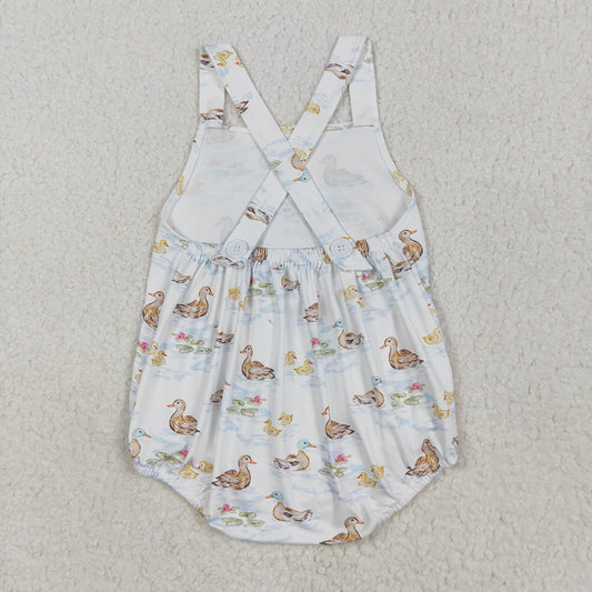 Baby Boys Strap Ducks Bubble Rompers