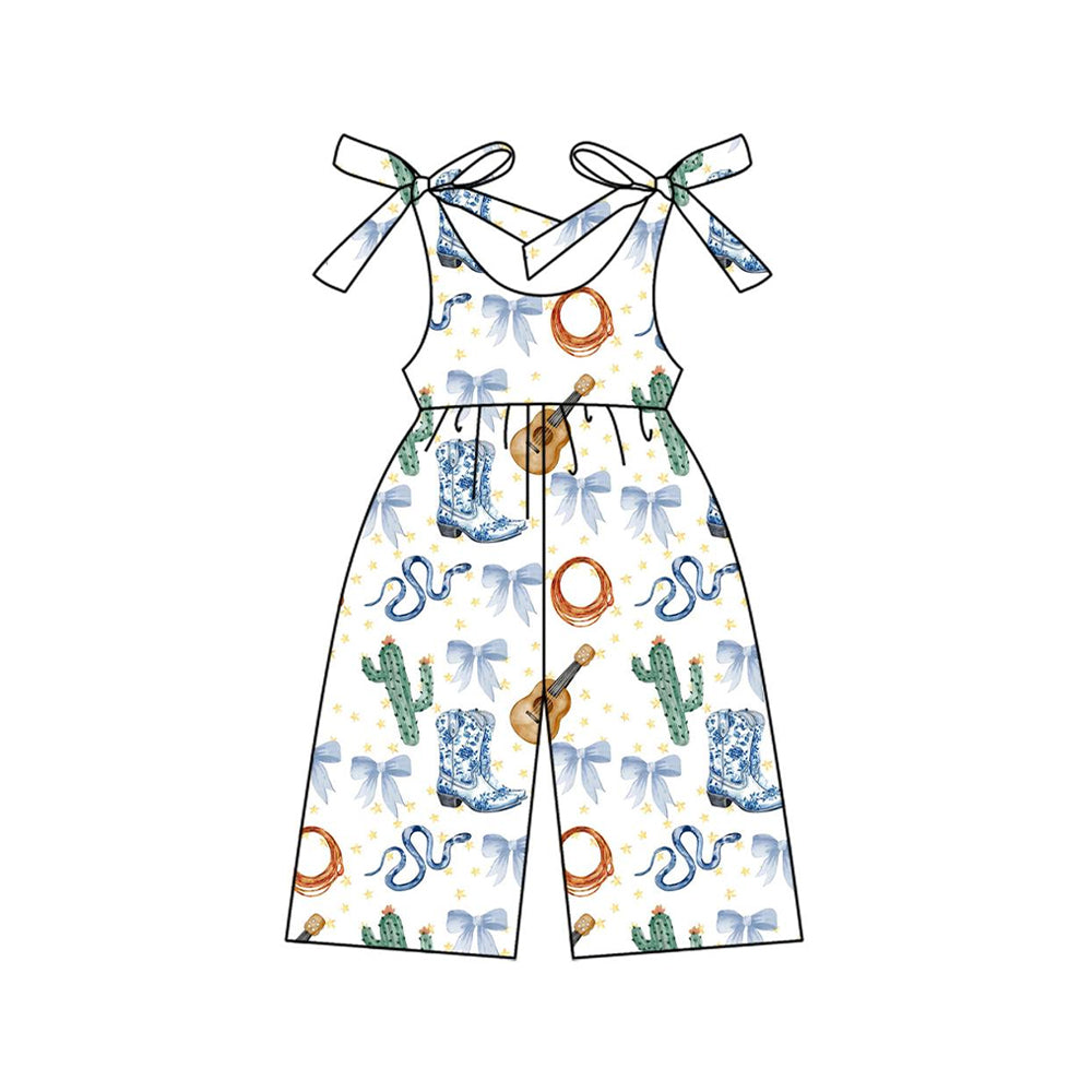 Baby Girls Strap Cactus Boots Guitars Jumpsuits Preorder