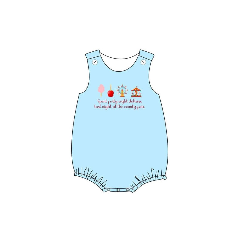 Baby Boys Blue Sleeveless Park Rompers