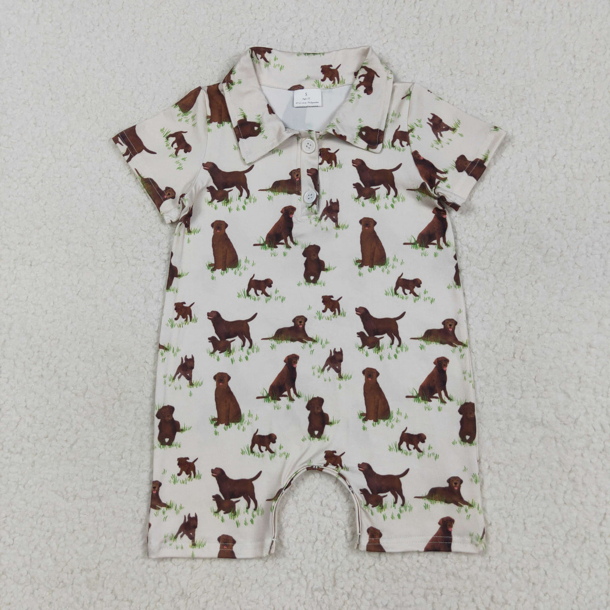 Sibling Baby Boys Short Sleeves Ducks Fishing Camo Hunting Button Rompers