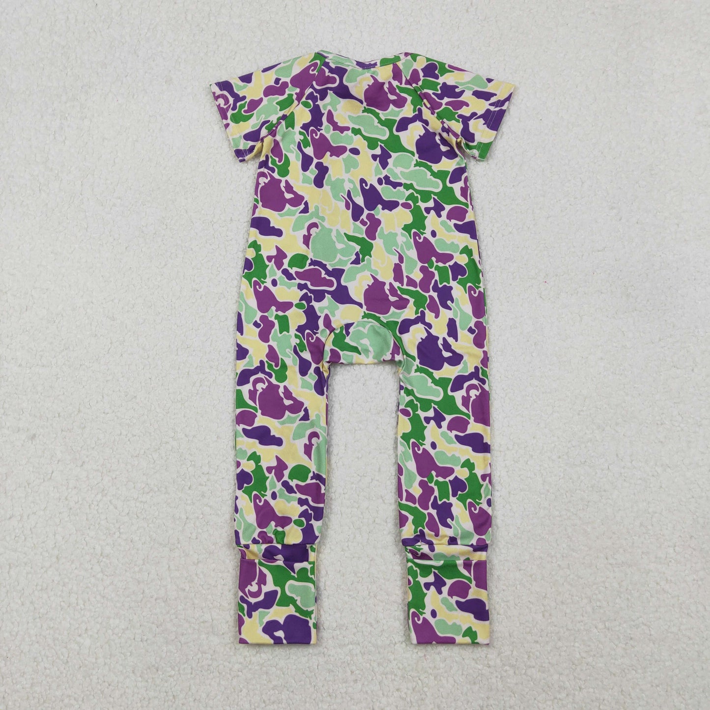 Sibling Baby Kids Mardigras Bows Camo Donuts Two Way Zip Convertible Rompers