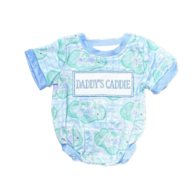 Baby Boys Short Sleeve Daddy's Caddie Golf Rompers Preorder