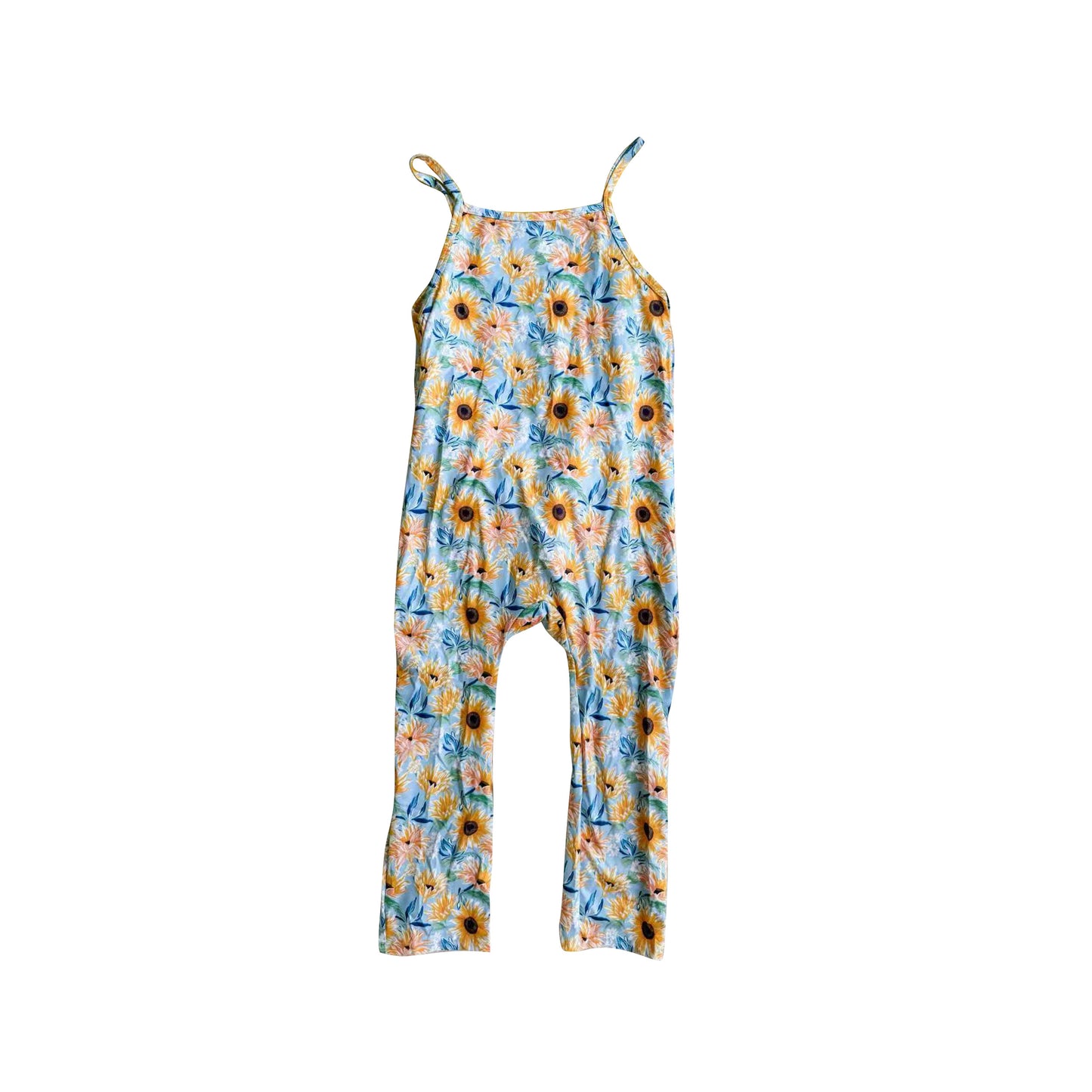 Baby Girls Sunflowers Strap Pant Jumpsuits