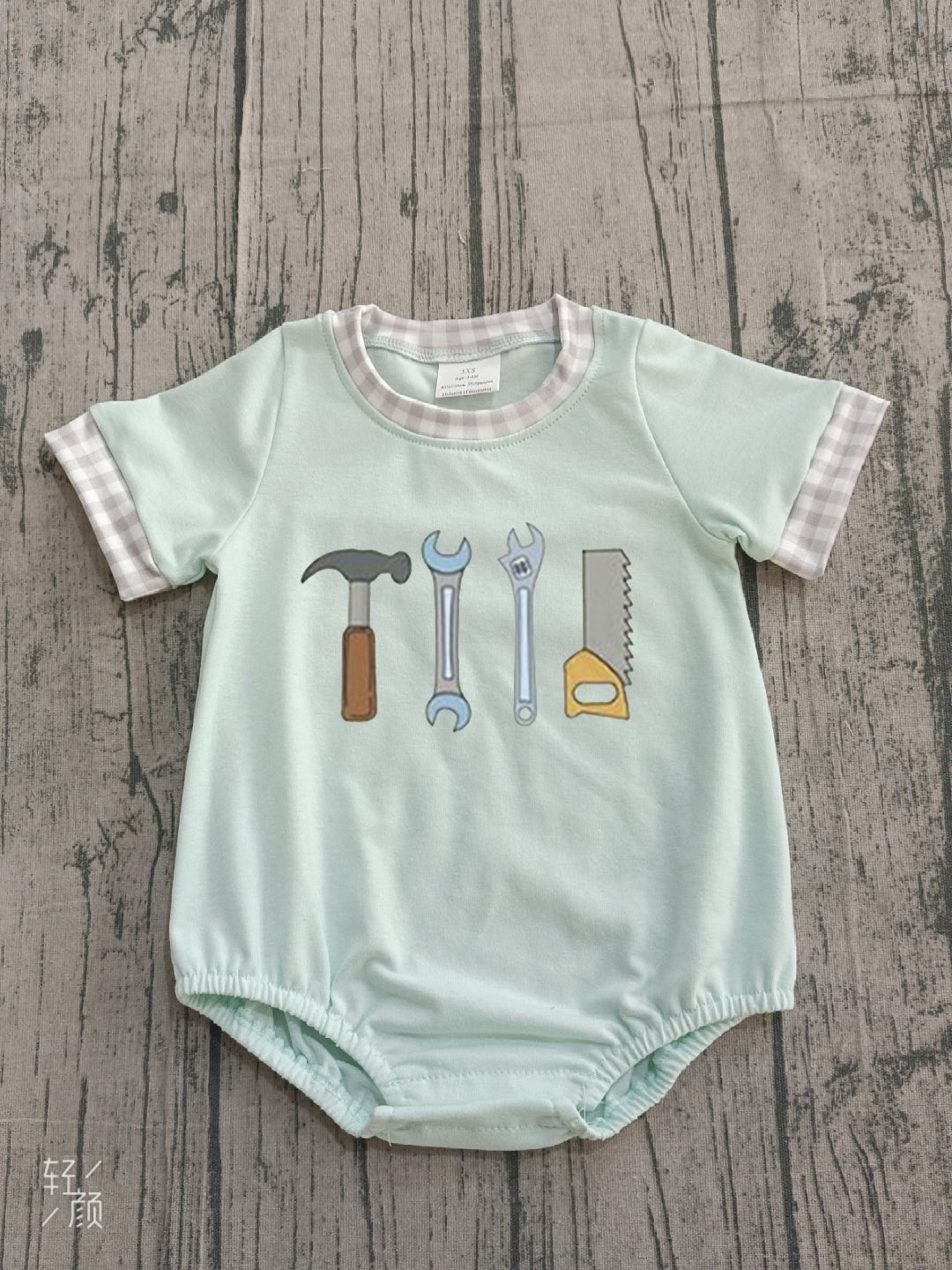 Embroidery Tools Baby Boys Short Sleeve Rompers Preorder