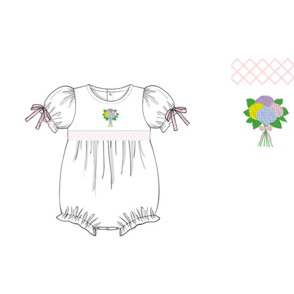 Baby Girls Flowers Bows Ruffle Rompers Preorder