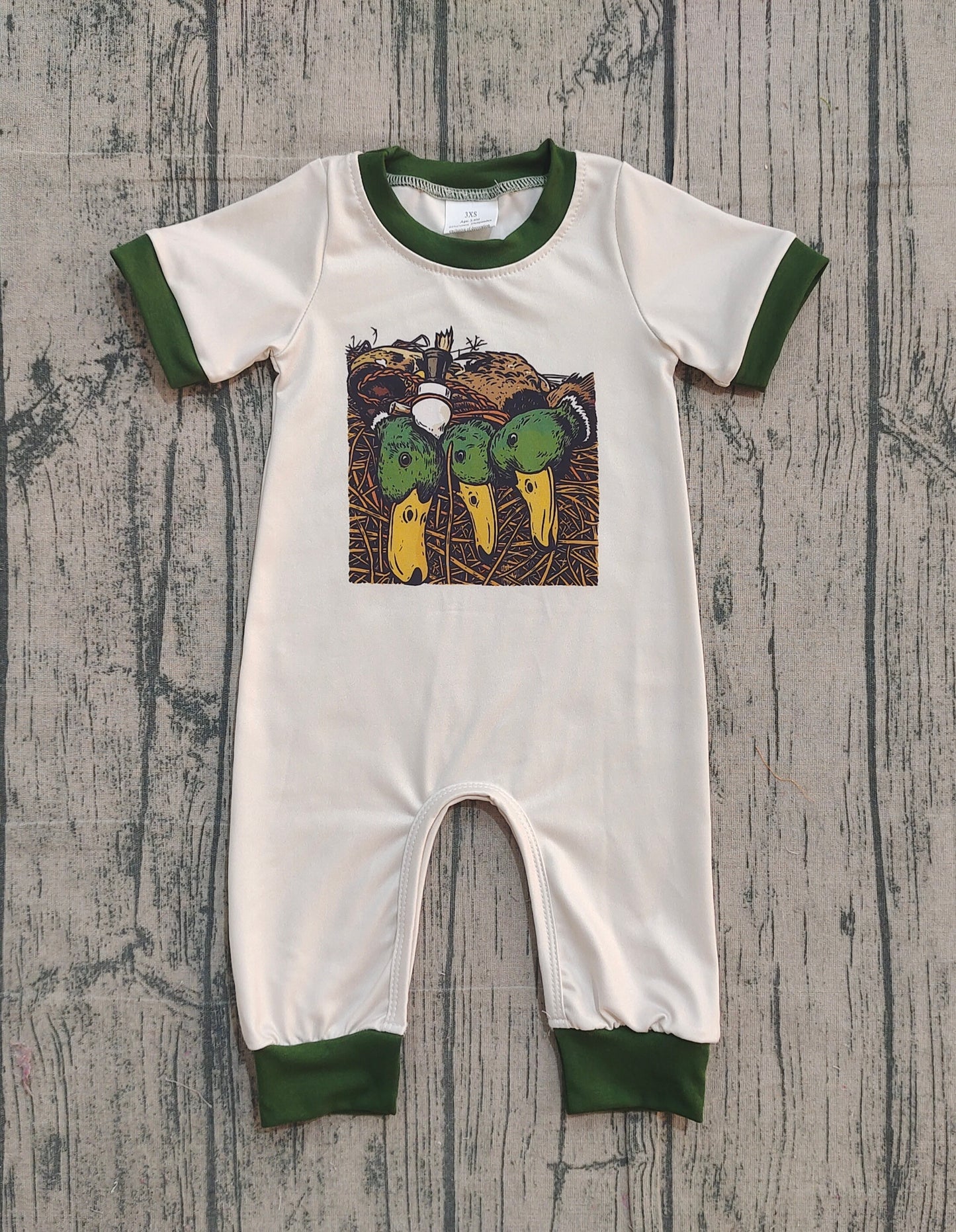 Baby Boys Ducks Calls Hunting Footie Rompers