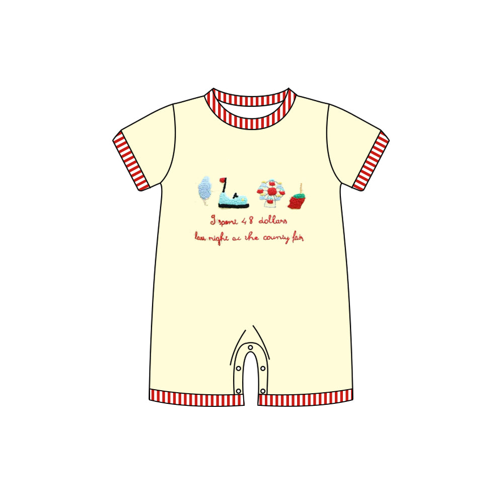 Baby Boys Short Sleeve Parks Ice Cream Short Rompers Preorder
