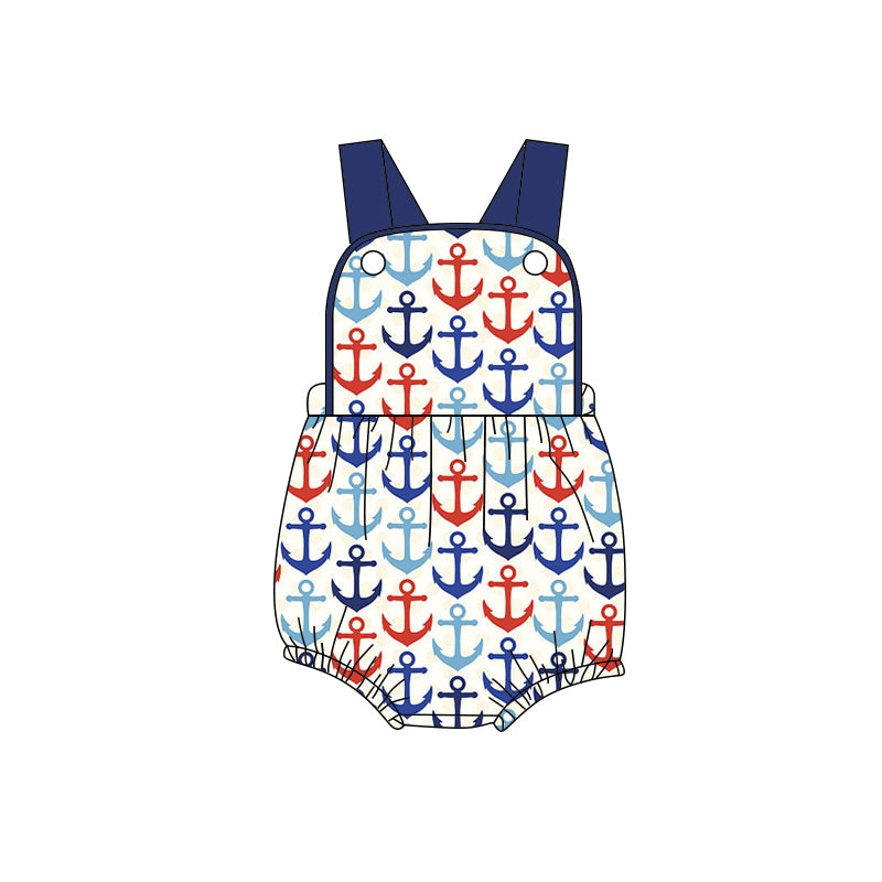 Baby Boys Strap Boats Rompers Preorder