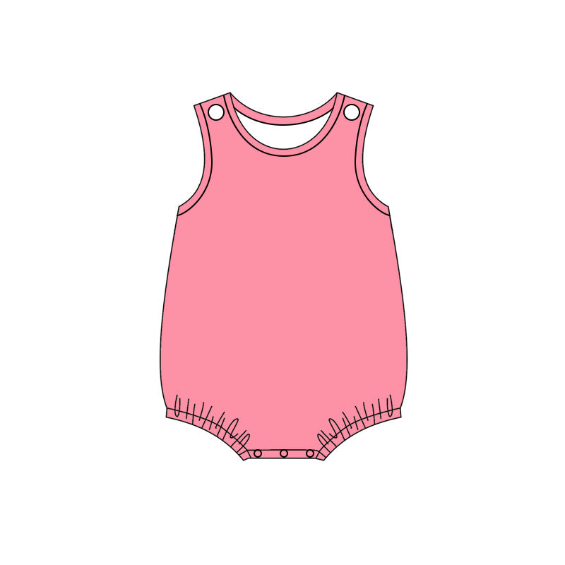 Baby Girls Pink Sleeveless Sleeve Ruffle Rompers Preorder
