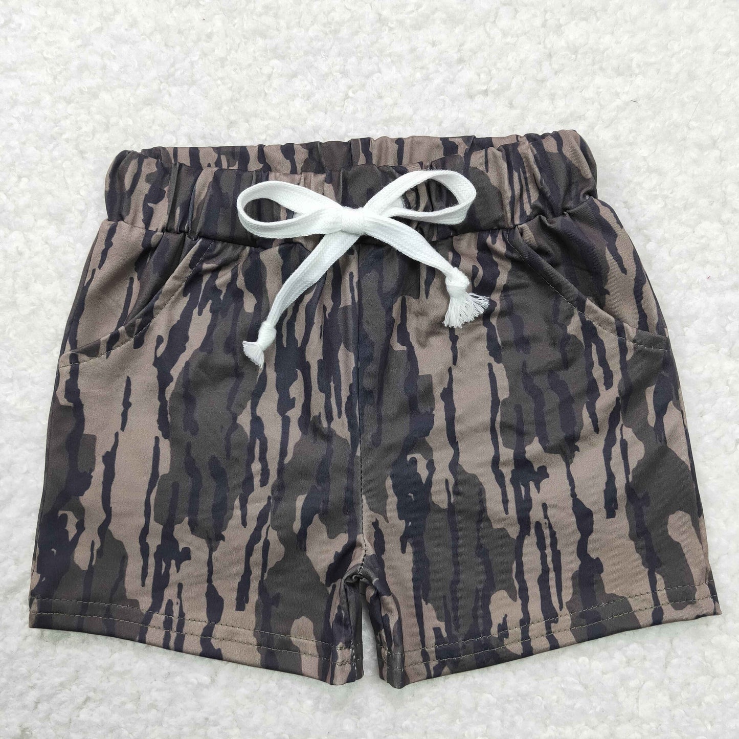 Baby Boys Southern Olive Camo Pockets Shorts Bottom