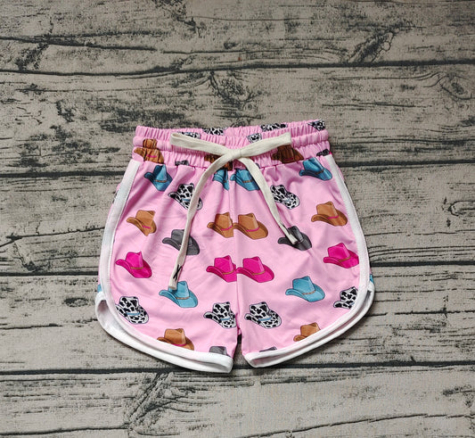 Baby Girls Pink Hats Western Shorts