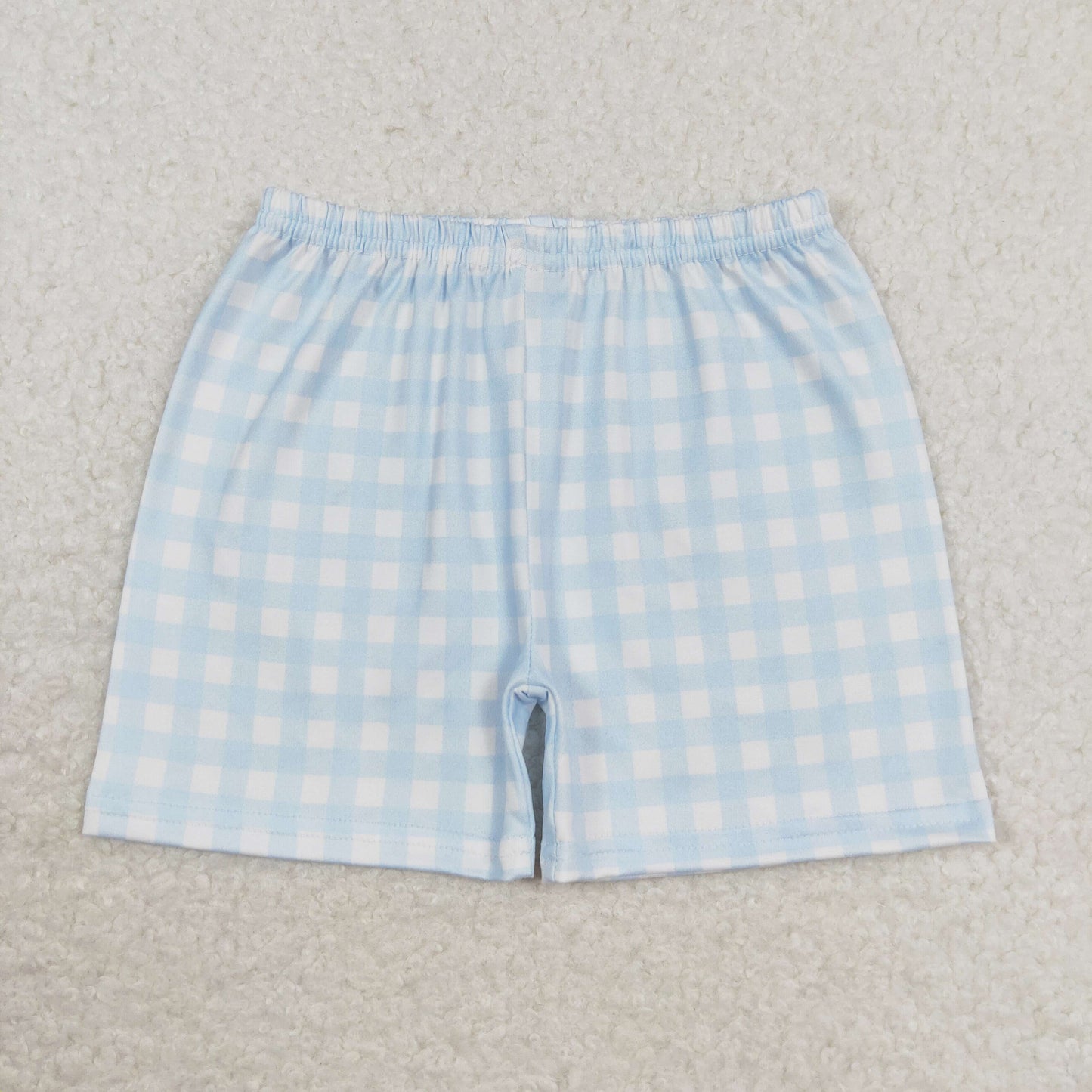 Baby Boys Light Blue Checked Shorts Bottom