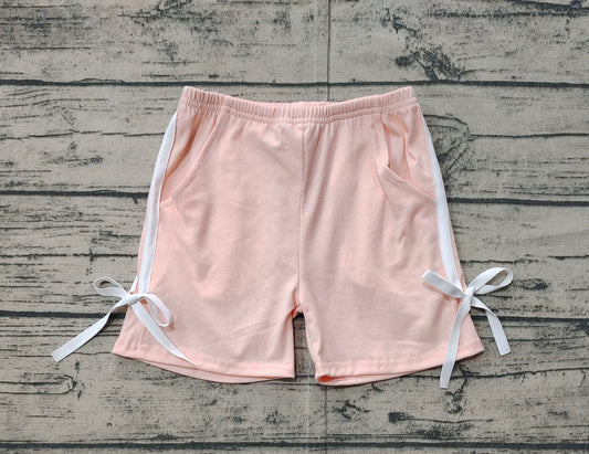 Baby Girls Pink Cotton Bows Sports Shorts Bottoms