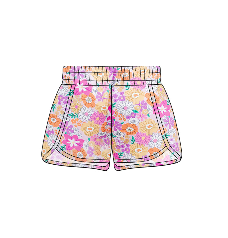 Baby Girls Pink Purple Flowers Shorts Bottoms Preorder
