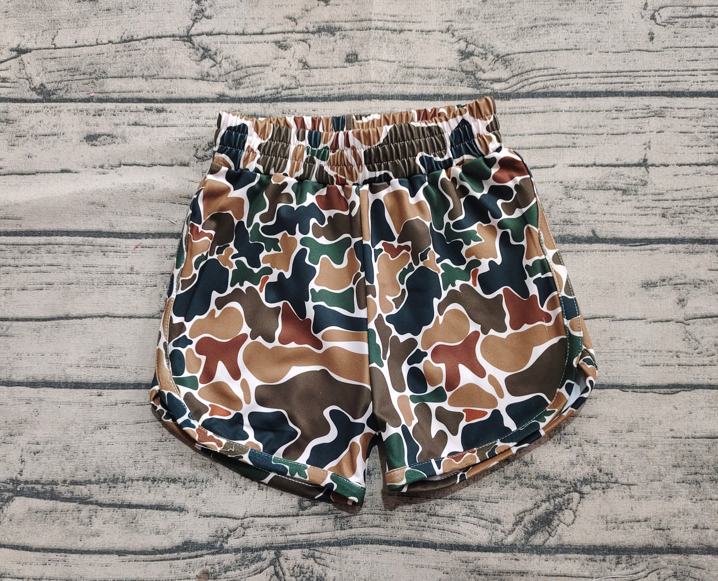 Baby Girls Dark Brown Camo Yoga Shorts Bottoms