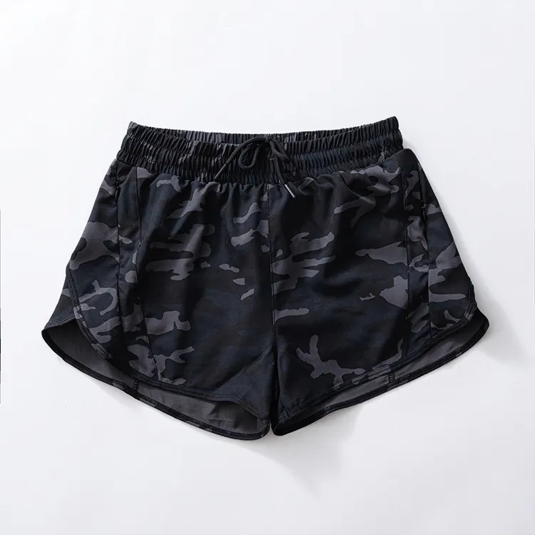 Preorder moq 5 Baby Girls Black Camo Yoga Shorts Bottoms