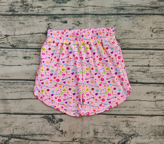 Baby Girls Pink Floral Hearts Shorts Bottoms