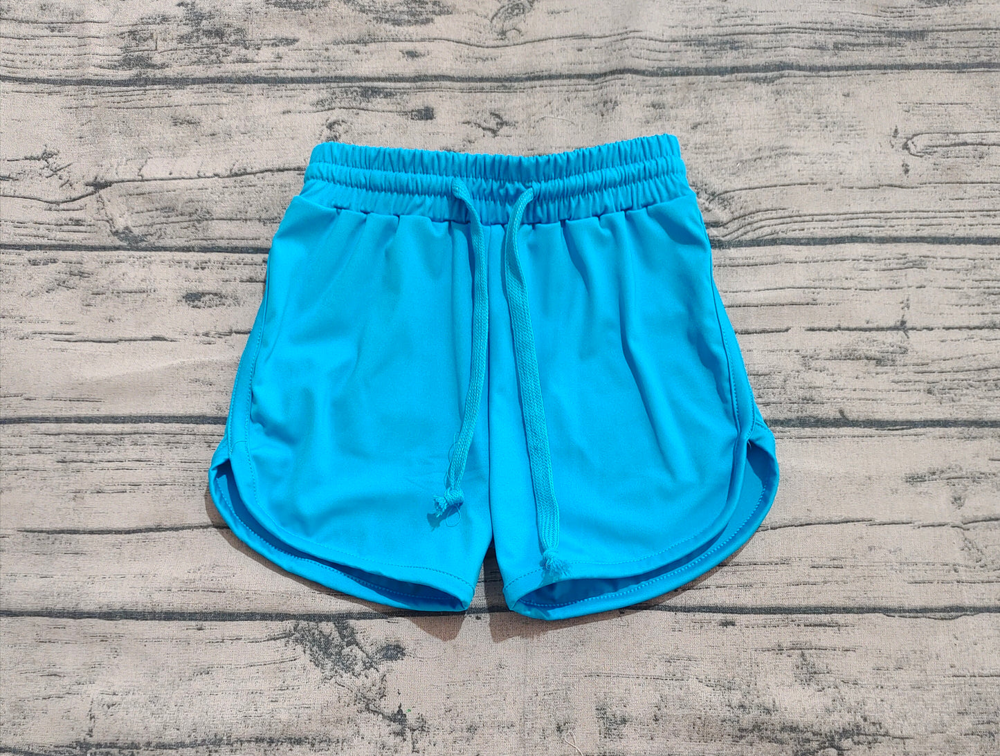 Baby Girls Hot Blue Belt Yoga Shorts Bottoms