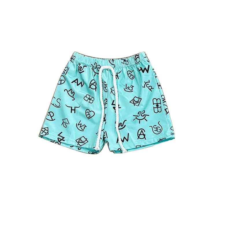 Baby Boys Blue Letters Shorts Bottoms Preorder