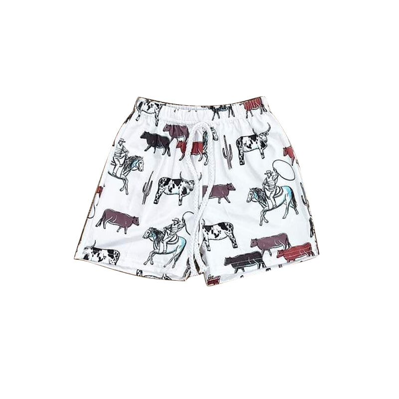 Baby Boys Horse Rodeo Cactus Shorts Bottoms Preorder
