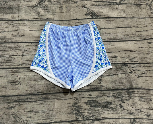 Baby Girls Blue Floral Shorts Bottoms