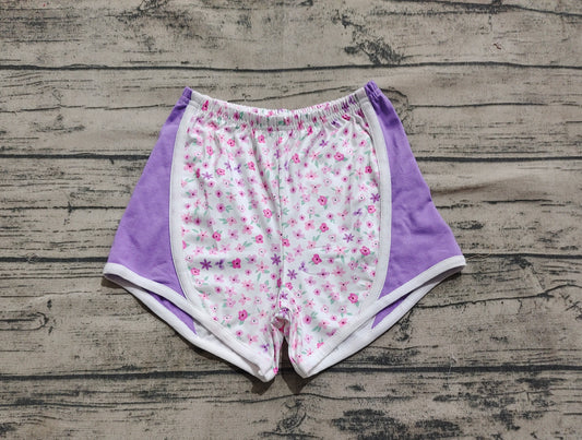 Baby Girls Lavender Floral Strawberry Shorts Bottoms