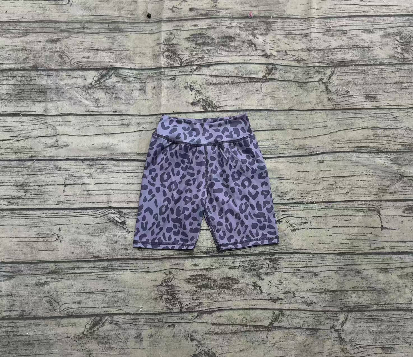 Baby Girls Gray Leopard Biking Shorts Bottoms