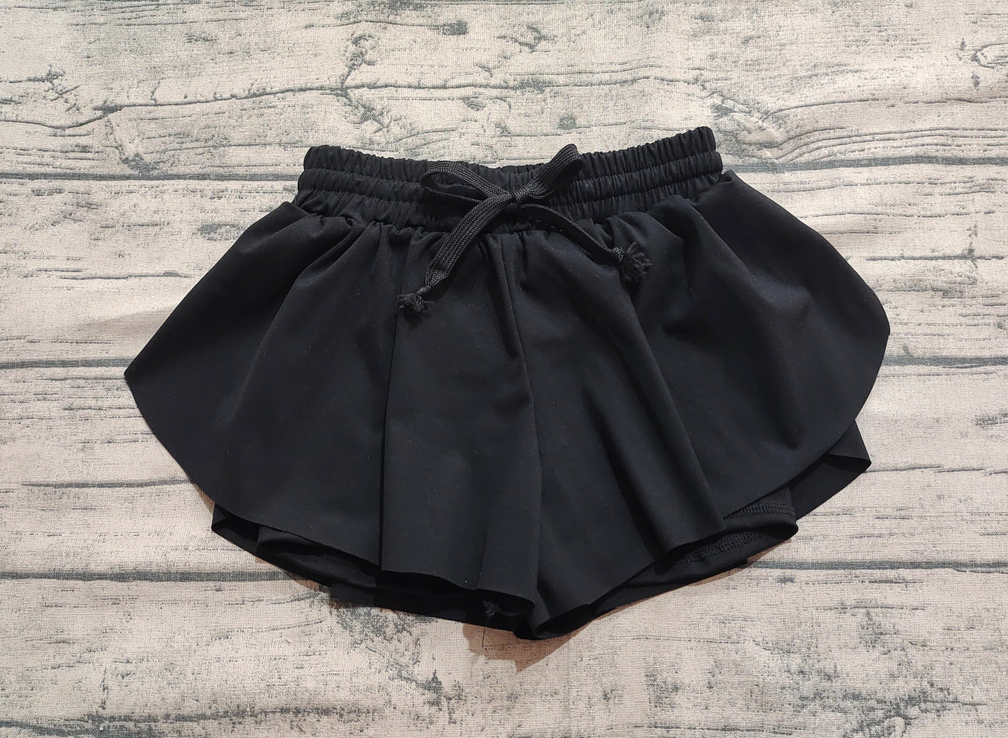 Baby Girls Black Yoga Skort Shorts Bottoms
