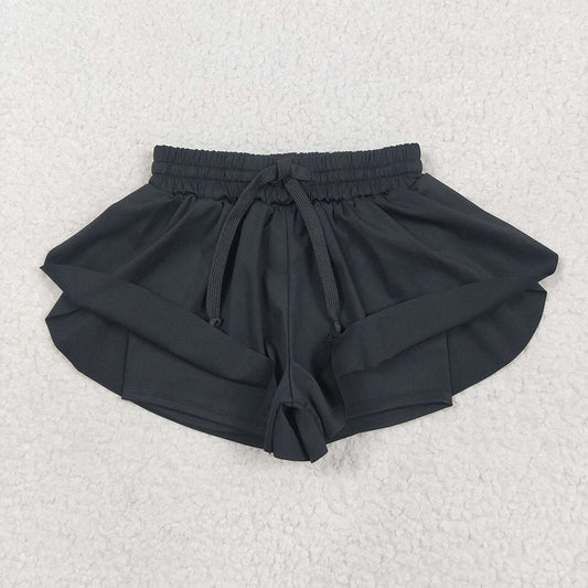 Baby Girls Black Yoga Skort Shorts Bottoms