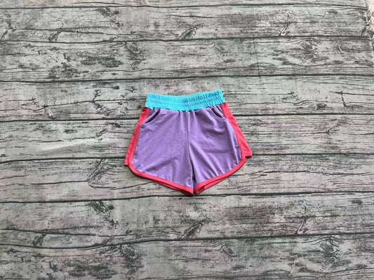 Baby Girls Lavender Pockets Yoga Shorts Bottoms