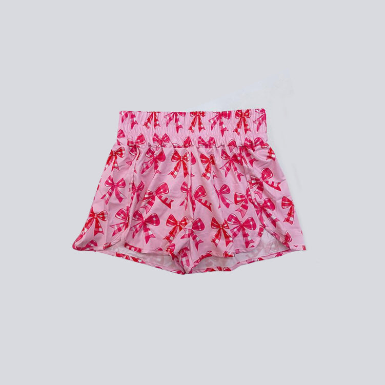Baby Girls Pink Bows Yoga Shorts Bottoms Preorder