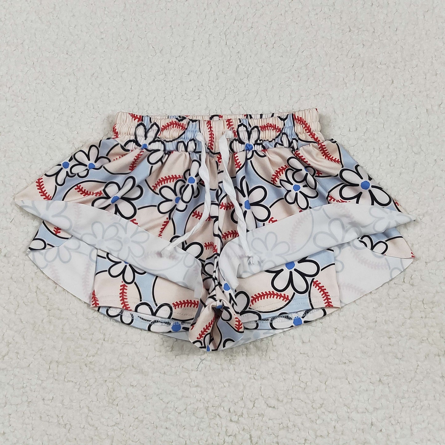 USA Shop Baby Girls Flowers Baseballs Team Butterfly Shorts Bottom