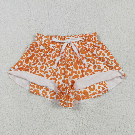 Baby Girls Orange Leopard Summer Shorts Bottoms