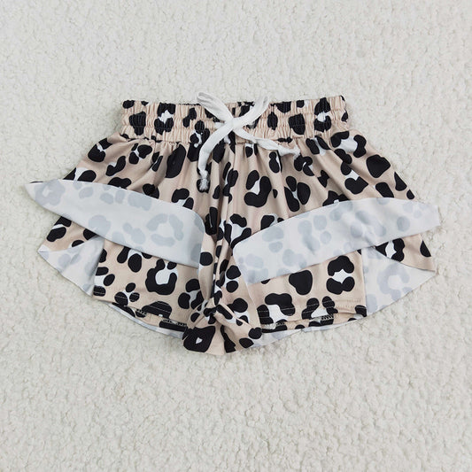 Baby Girls Black Leopard Summer Shorts Bottoms