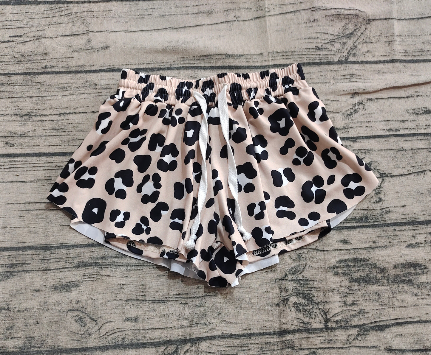 Baby Girls Black Leopard Summer Shorts Bottoms