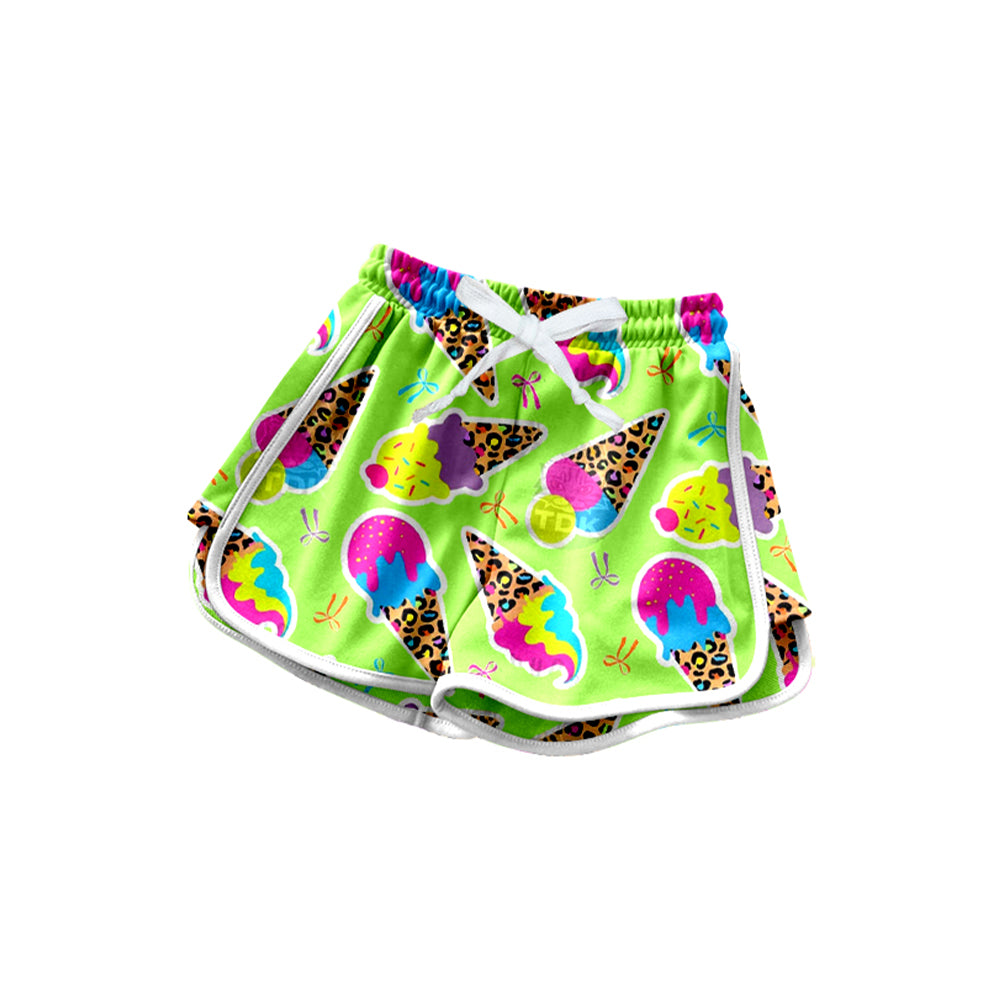 Baby Girls Colorful Leopard Ice Cream Shorts Bottoms Preorder