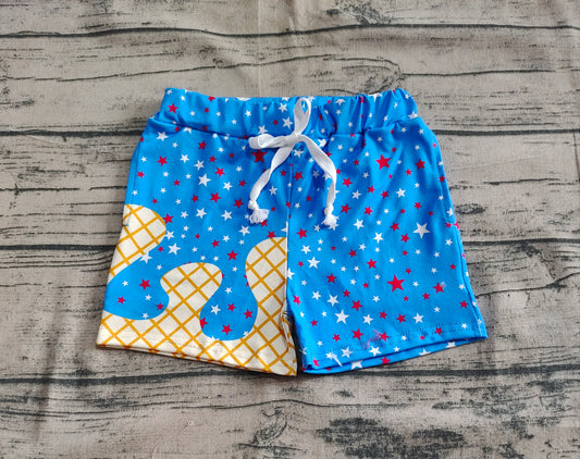 Baby Boys Blue Drip Stars Pockets Team Shorts Bottom