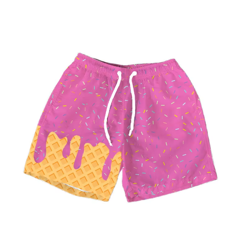 Preorder moq 5 Baby Girls Pink Drip Summer Team Shorts Bottoms