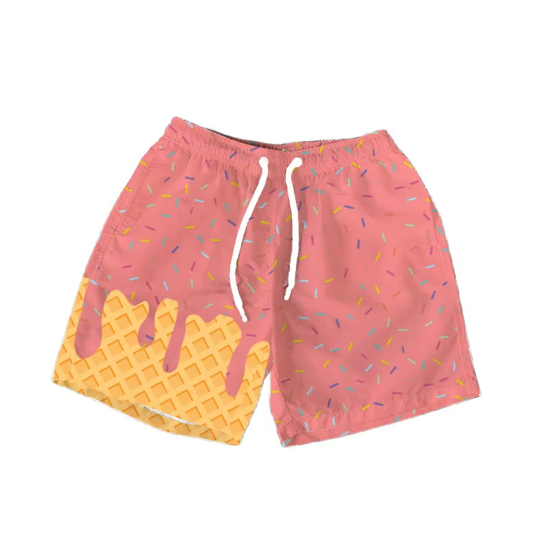 Baby Girls Peach Ice Cream Drip Summer Shorts Bottoms Preorder