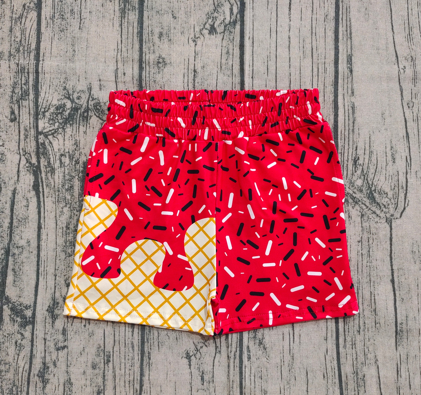 Baby Boys Red Drip Sprinkles Team Shorts Bottom