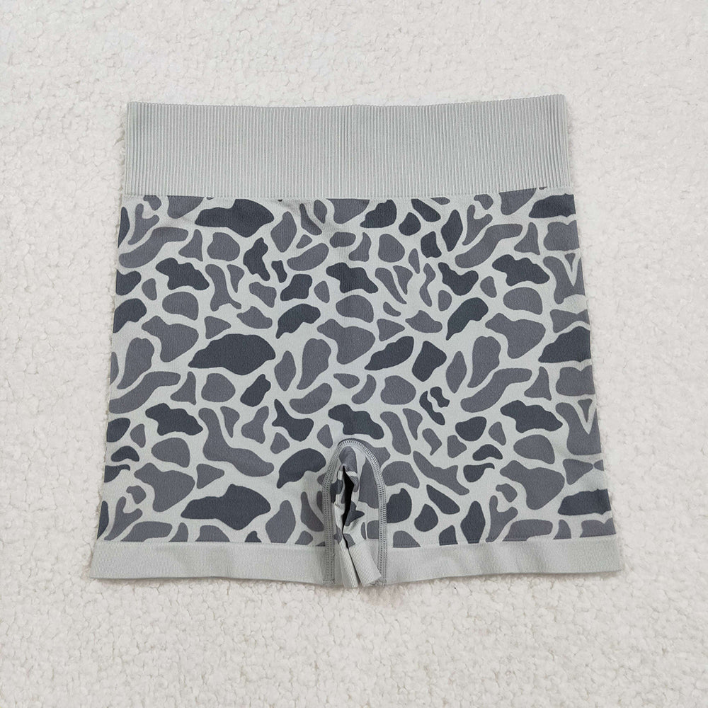 Adult Women Grey Camo Knitted Yoga Bottoms