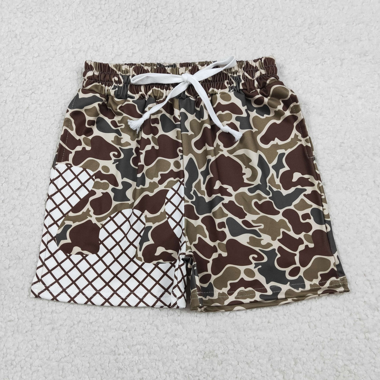 Sibling Baby Boys Camo Drip Pockets Southern Hunting Shorts Bottom
