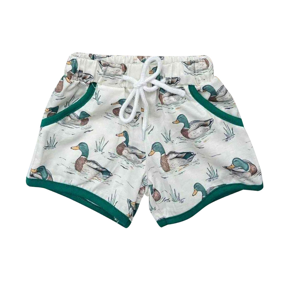 Baby Boys Ducks Plaid Hunting Pockets Shorts Bottom Preorder